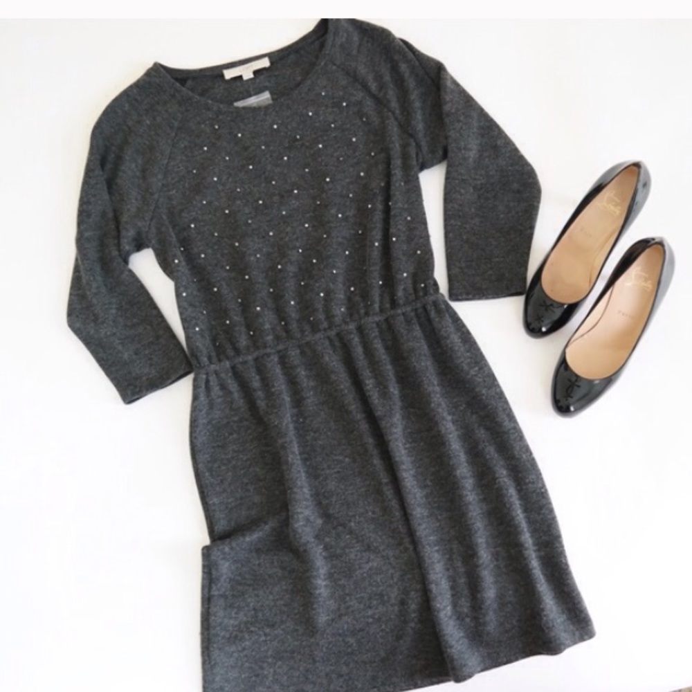 LOFT Embellished Sweater Dress